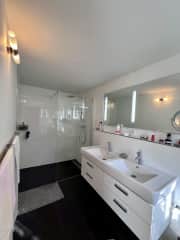 Master en-suite bathroom. 
You may use it, if you need extra space or like to take a bath in the tub