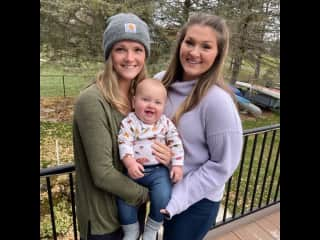 Our daughters and grandson!