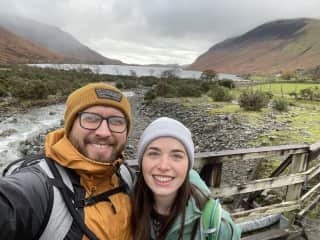 Walk up Scafell Pike. Last picture before it rained. A lot.