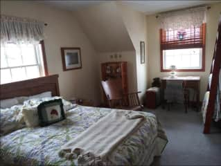 2nd, cozy bedroom with handmade quilts and great views.