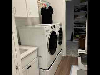 Laundry area on the main level.