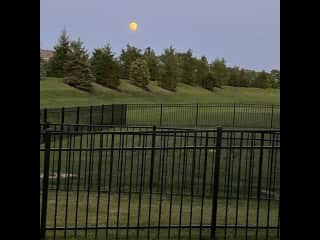 Privacy provided by large hill outside back yard.