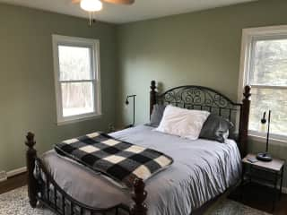 Guest bedroom - queen sized bed with new mattress. Closet and dresser not pictured!