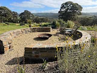 Fire pit in fire season