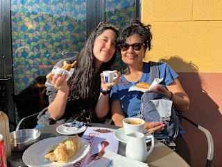 My mom and I in Italy, celebrating after I finished my master’s in Europe!