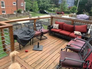 Back deck with grill