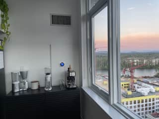 Coffee station views