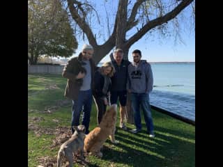 Our boys and their dogs
