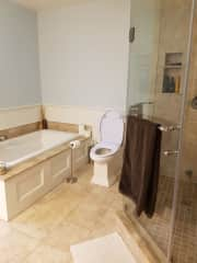 Main bath with heated floors