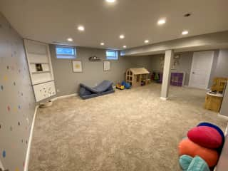 Basement open room/playroom