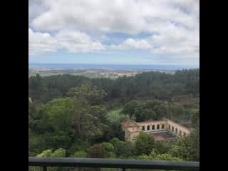 view over the festa area towards the sea