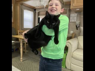 Ethan loves me and I let him carry me around like a baby!