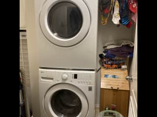 Washer and dryer available.