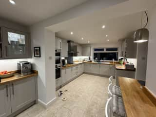 Kitchen with breakfast bar.