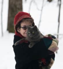 Me and Scout exploring the snow