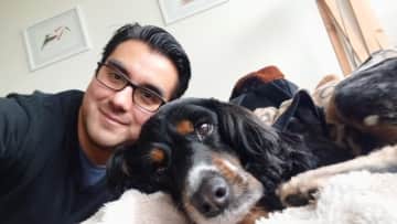 Francisco and Choli Moli resting after going for a walk