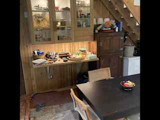 Cheery lighting in the kitchen.