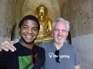 At a temple in Bagan, Myanmar