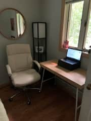 Office space in guest room