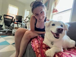 Talia (niece) and Joonie in Salem, MA
