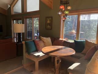 Breakfast nook, perfect for eating or a remote work spot.