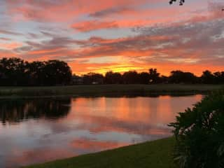 Sunset view from back yard