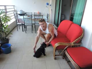 Billy getting brushed in Penang!
