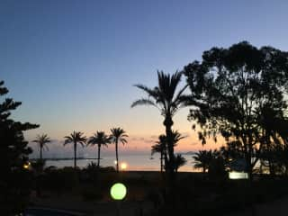 Evening view of Mar Menor from garden