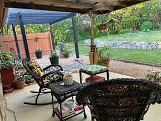 Great backyard seating.