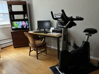 Smart TV, exercise bike