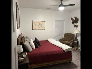 King size bed - basement guest room