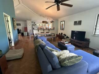 view from lanai into living room