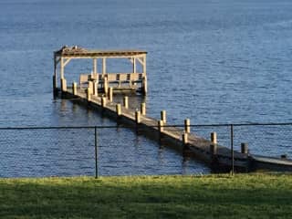 Pier and dock on the Wye river.