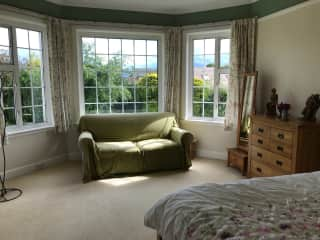 Main bedroom, looking out onto the garden