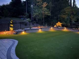 The backyard is a beautiful place.