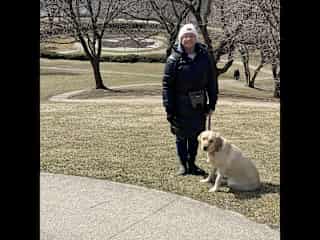 Walking Kala in the park