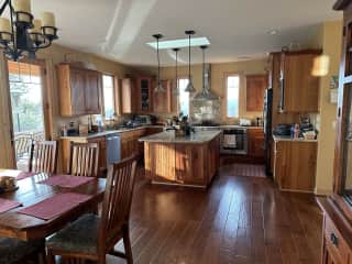 Dining room and kitchen