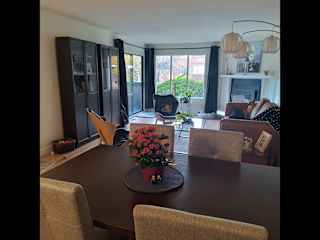 Looking from kitchen to living room