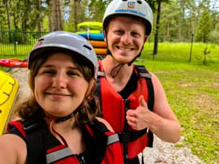 our frist time rafting in slovenia