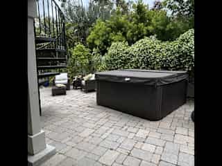 Hot tub outside
