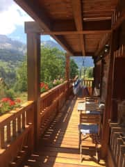 Downstairs balcony