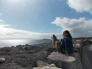 Amy with Mac in Galway.