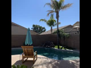 Backyard with pool