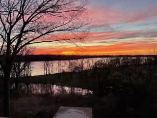 Beautiful sunset from our deck