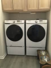 Upstairs washer and dryer