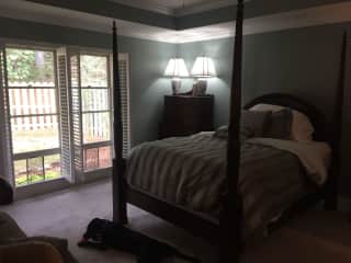 Master bedroom w/backyard view