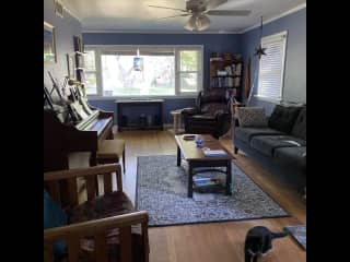 The living room.