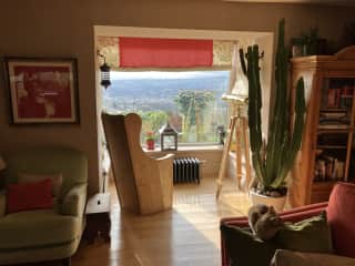 Lounge bay window.