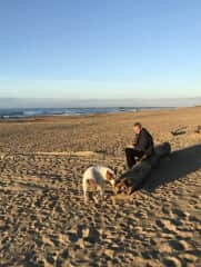 Lucca’s first trip to the beach