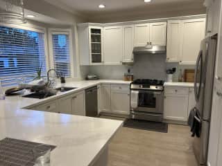 Kitchen with gas stove